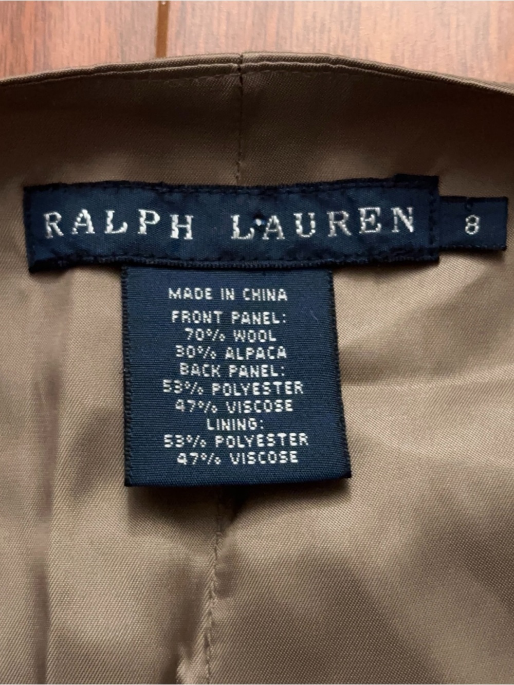 Ralph Lauren Vest Boys 8 Wool Alpaca Waistcoat Tweed Houndstooth Brown Vintage - Picture 4 of 4